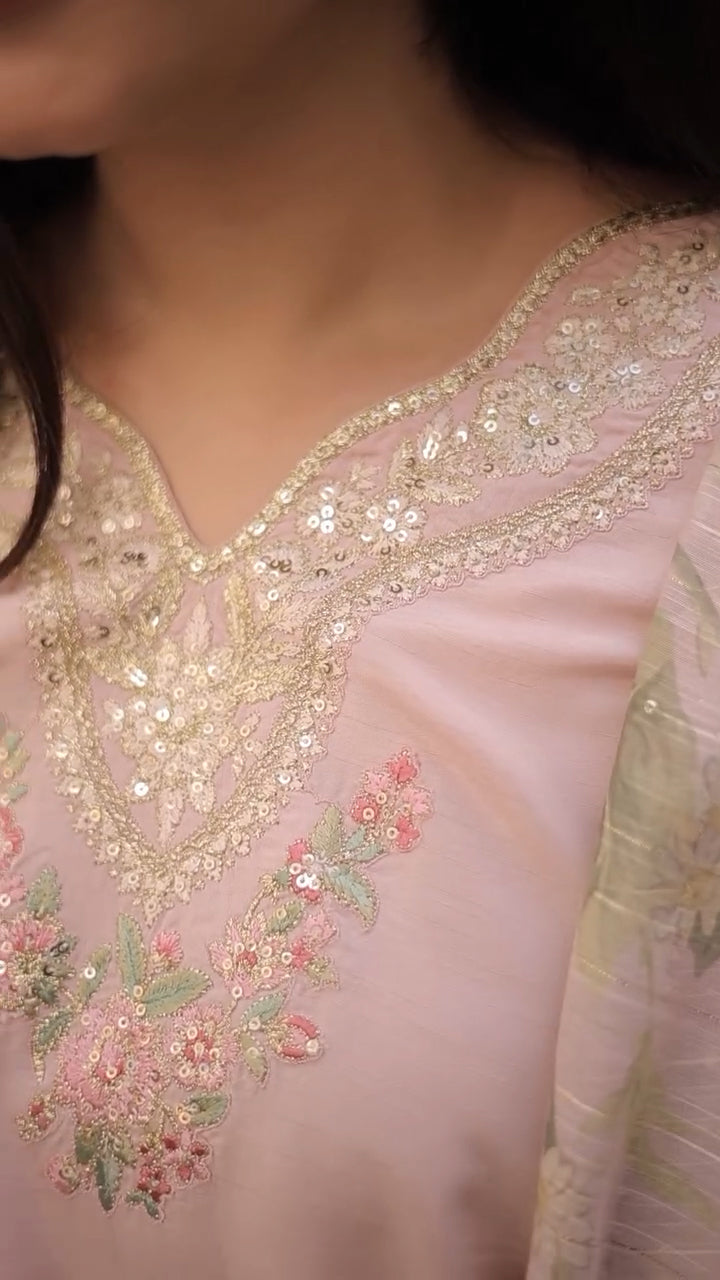 Lawn-3PC Embroidered Shirt with Digital Printed Jacquard Dupatta-1422