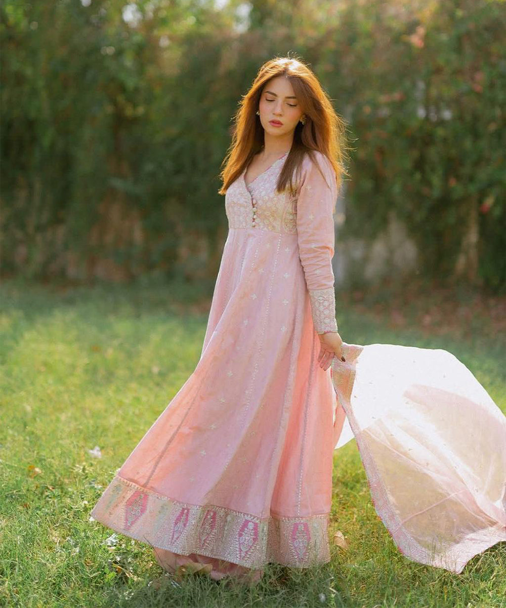 Lawn-3PC Embroidered Shirt with Organza Embroidered Dupatta-1409