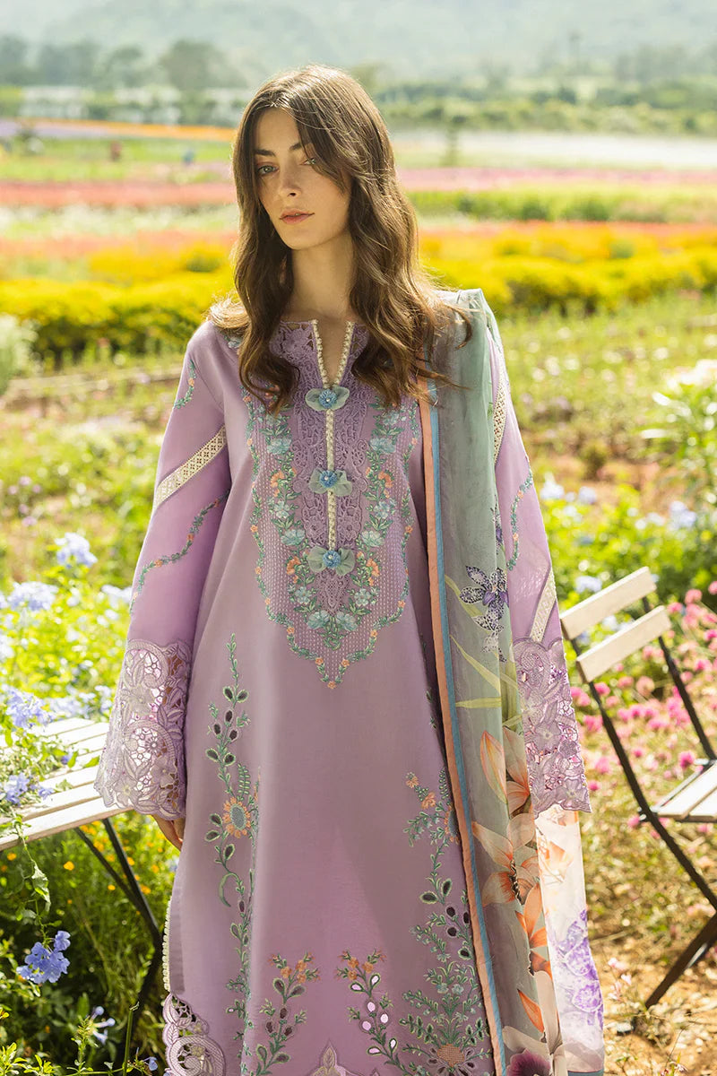 Lawn-3PC Embroidered Shirt with Digital Printed Jacquard Dupatta-1416