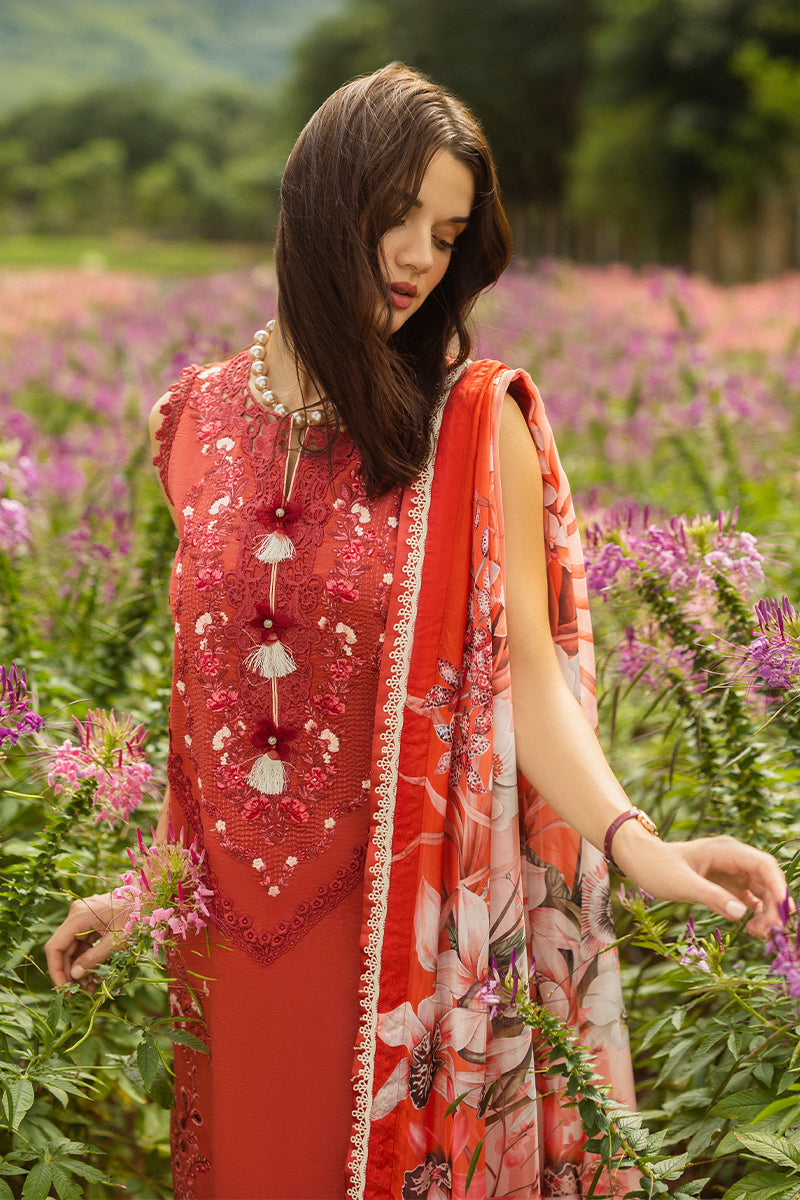 Lawn-3PC Embroidered Shirt with Digital Printed Jacquard Dupatta-1175