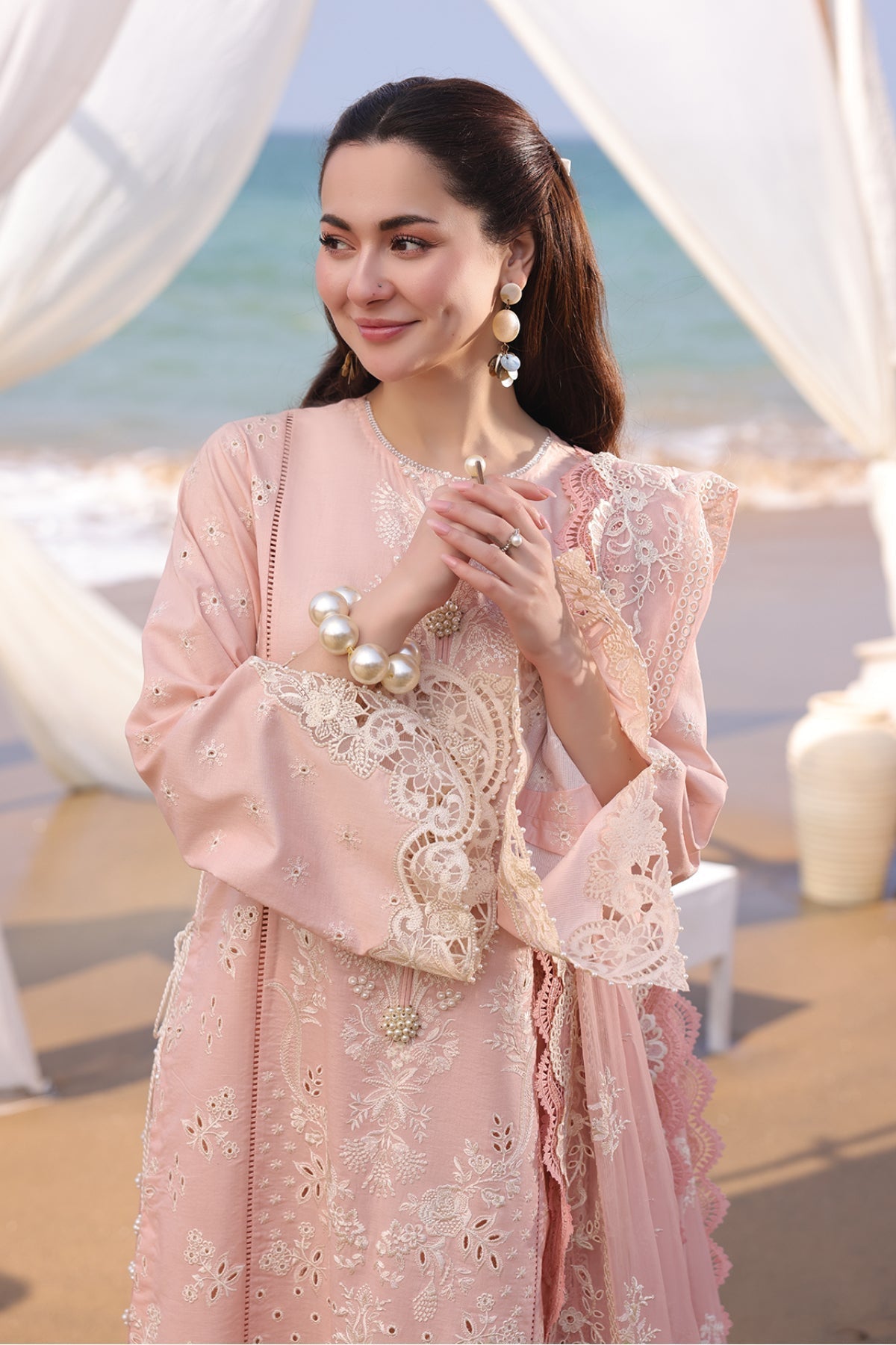 Lawn-3PC Embroidered Shirt with Organza Embroidered Dupatta-1427