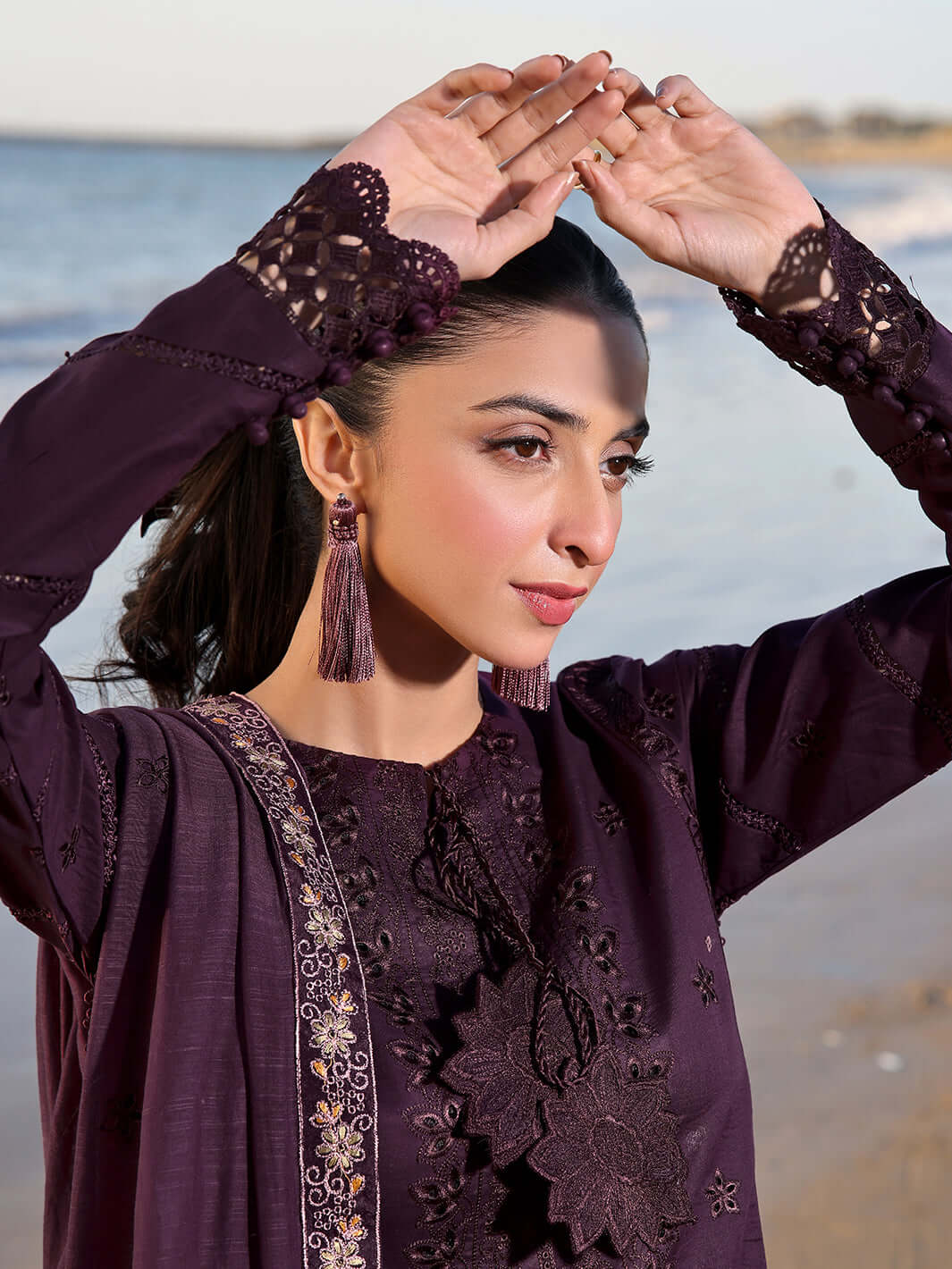 Dhanak 3PC Embroidered With Dhanak Embroidered Dupatta-176